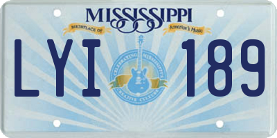 MS license plate LYI189