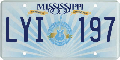 MS license plate LYI197