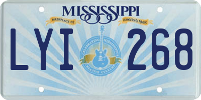 MS license plate LYI268