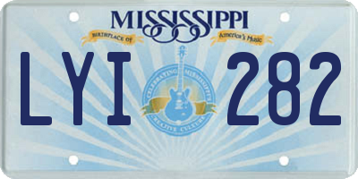 MS license plate LYI282