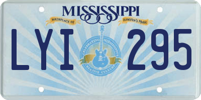 MS license plate LYI295