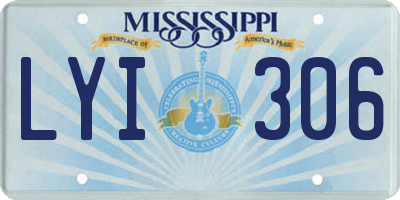 MS license plate LYI306