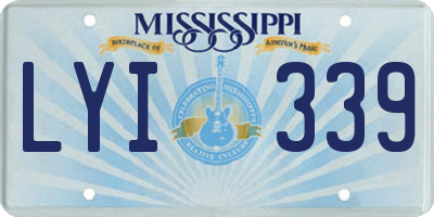 MS license plate LYI339