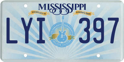 MS license plate LYI397