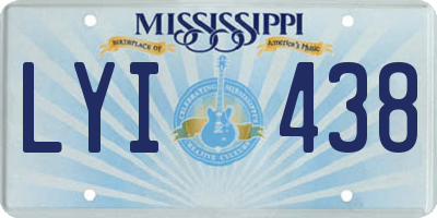 MS license plate LYI438