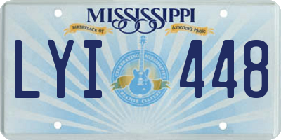 MS license plate LYI448