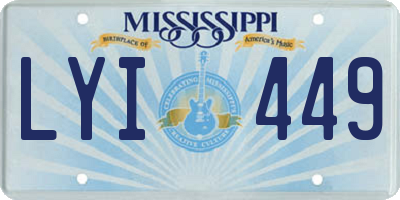 MS license plate LYI449