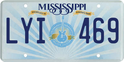 MS license plate LYI469