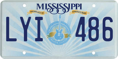 MS license plate LYI486