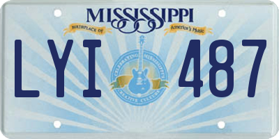 MS license plate LYI487