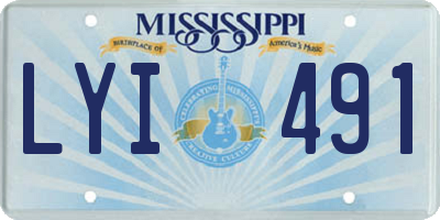 MS license plate LYI491