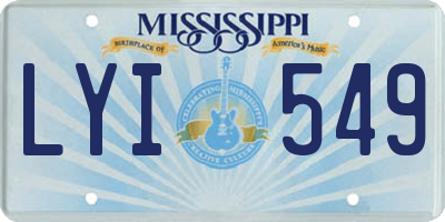 MS license plate LYI549
