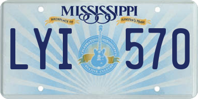 MS license plate LYI570