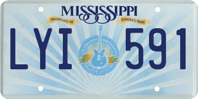 MS license plate LYI591