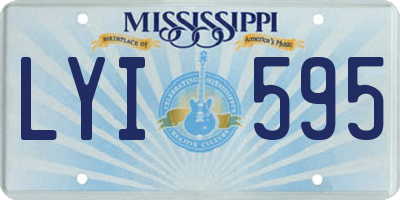 MS license plate LYI595
