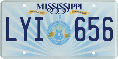 MS license plate LYI656