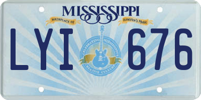 MS license plate LYI676