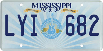 MS license plate LYI682