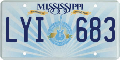 MS license plate LYI683