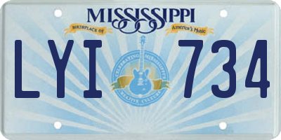 MS license plate LYI734