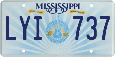 MS license plate LYI737