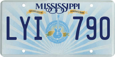 MS license plate LYI790