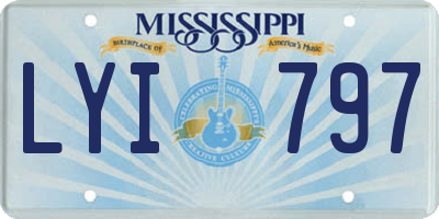 MS license plate LYI797