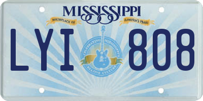 MS license plate LYI808