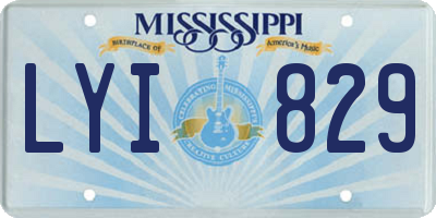 MS license plate LYI829