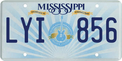 MS license plate LYI856