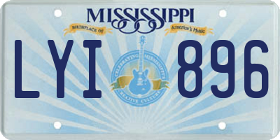 MS license plate LYI896