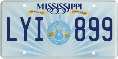 MS license plate LYI899