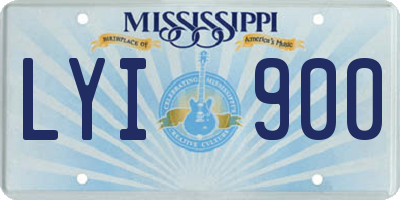 MS license plate LYI900