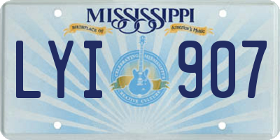 MS license plate LYI907