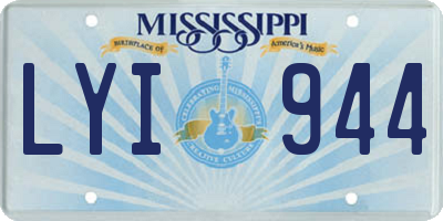 MS license plate LYI944