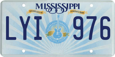 MS license plate LYI976