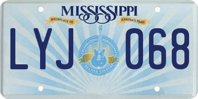 MS license plate LYJ068