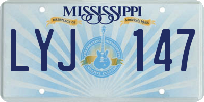 MS license plate LYJ147