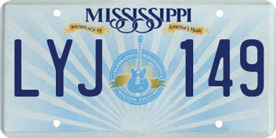 MS license plate LYJ149