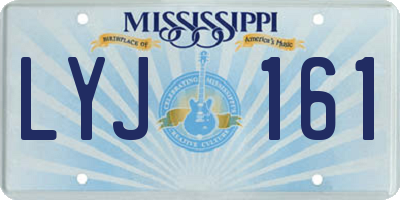 MS license plate LYJ161
