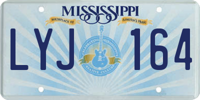 MS license plate LYJ164