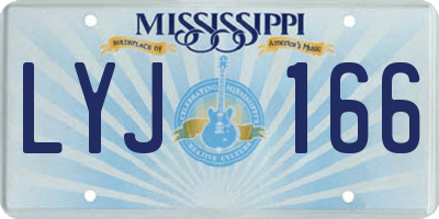 MS license plate LYJ166