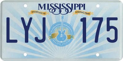 MS license plate LYJ175