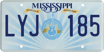 MS license plate LYJ185