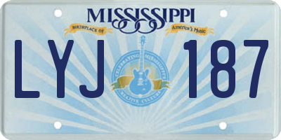 MS license plate LYJ187