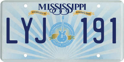 MS license plate LYJ191