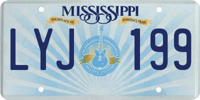MS license plate LYJ199