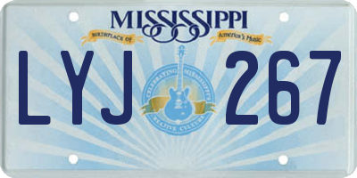 MS license plate LYJ267