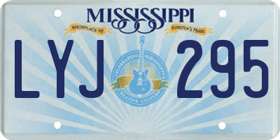 MS license plate LYJ295