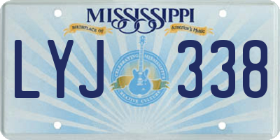 MS license plate LYJ338